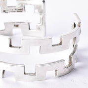 Charles Albert Sterling Silver Geometric Cuff Bracelet