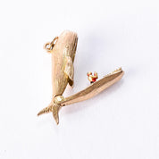 Vintage 9K Gold "Jonah and the Whale" Charm, 23mm