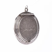 Antique Sterling Silver Pill Box Compact Pendant