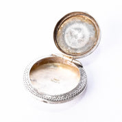 Antique Sterling Silver Pill Box Compact Pendant