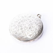 Antique Sterling Silver Pill Box Compact Pendant