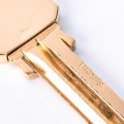 14K Gold & Brass Uncut House Key Pendant