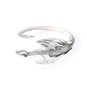 Hinged Sterling Silver Dragon Cuff Bracelet