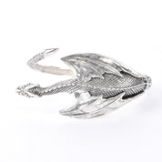 Hinged Sterling Silver Dragon Cuff Bracelet