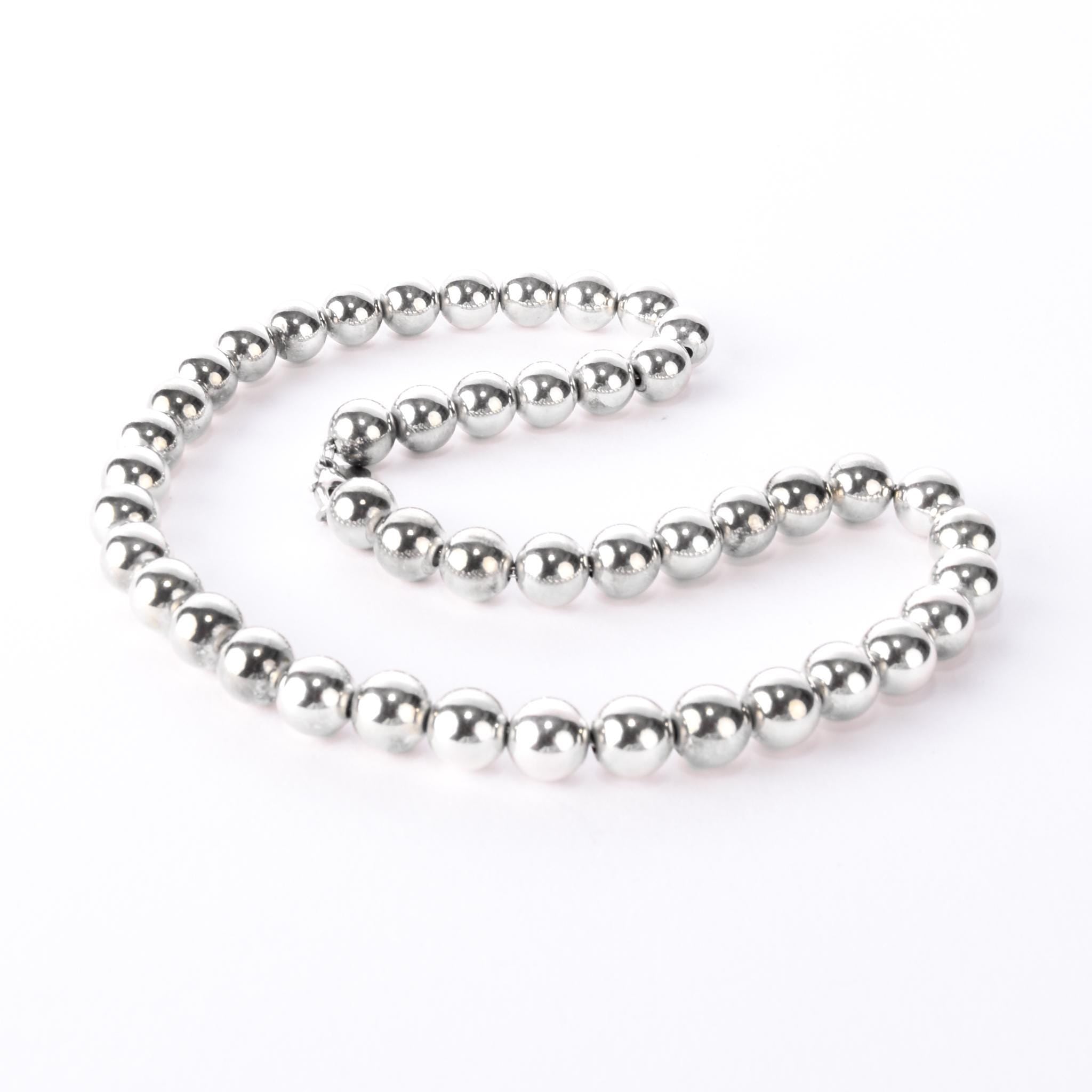 Tiffany & Co. Sterling Silver HardWear Ball Chain Necklace