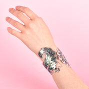 Los Ballesteros Sterling Silver Abalone Clamper Bracelet