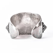 Thailand/Siam Sterling Silver Intricate Geometric Filigree Cuff Bracelet