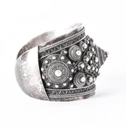 Thailand/Siam Sterling Silver Intricate Geometric Filigree Cuff Bracelet