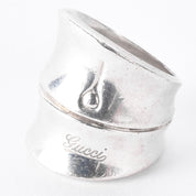 Vintage Gucci Sterling Silver Bamboo Ring