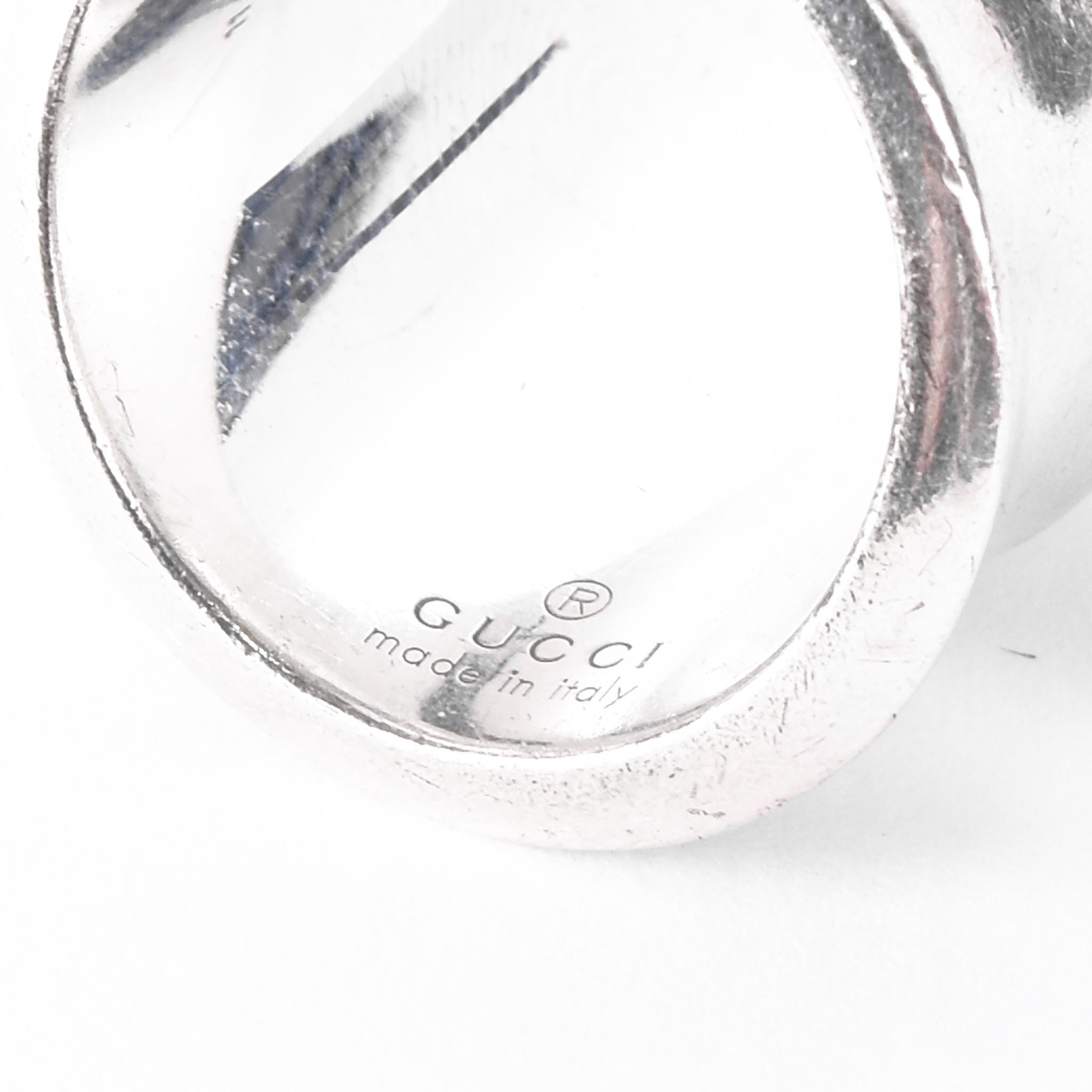 Vintage Gucci Sterling Silver Bamboo Ring
