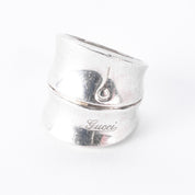 Vintage Gucci Sterling Silver Bamboo Ring