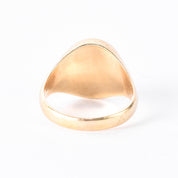 14K Gold Intaglio Blue Sardonyx Family Crest Ring