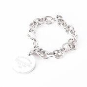 Tiffany & Co. Sterling Silver Round Tag "Return To Tiffany" Bracelet