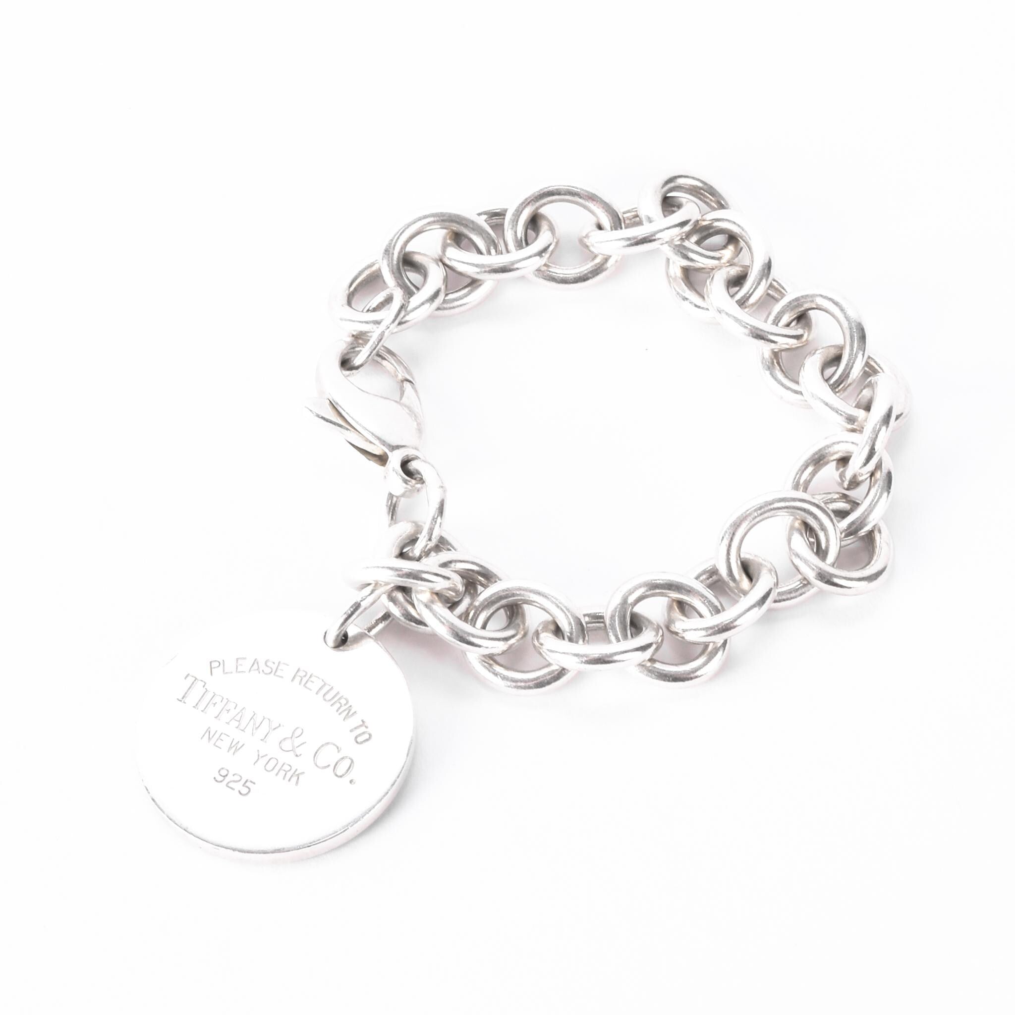 Tiffany & Co. Sterling Silver Round Tag "Return To Tiffany" Bracelet