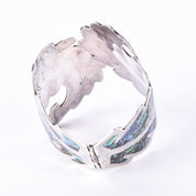 Los Ballesteros Sterling Silver Abalone Clamper Bracelet