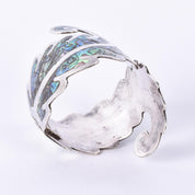 Los Ballesteros Sterling Silver Abalone Clamper Bracelet
