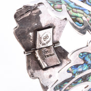 Los Ballesteros Sterling Silver Abalone Clamper Bracelet