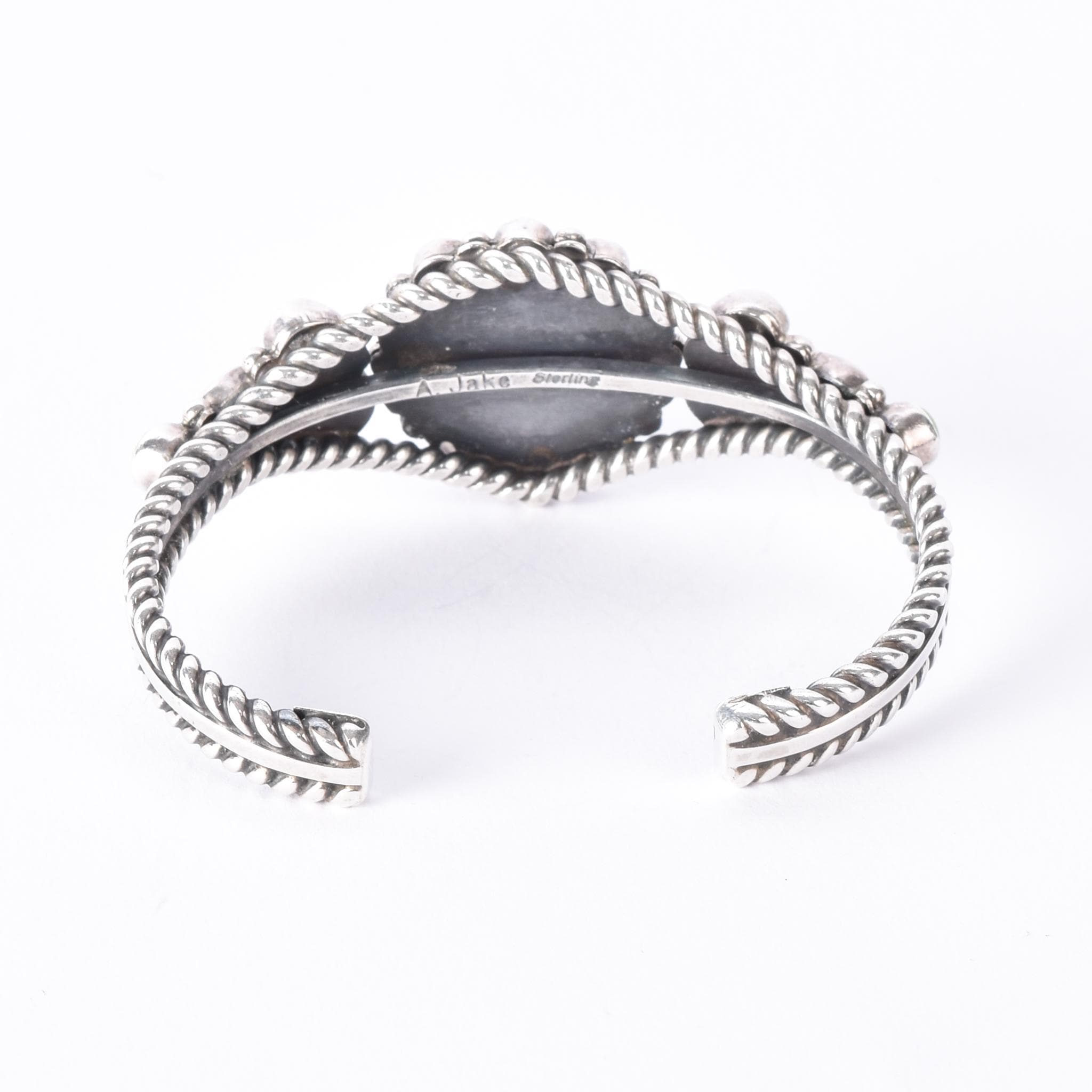 Albert Jake Navajo Sterling Silver Multi-Gemstone Cuff Bracelet