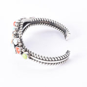 Albert Jake Navajo Sterling Silver Multi-Gemstone Cuff Bracelet
