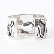 Ken Peshlakai Navajo Sterling Silver Story Teller Bracelet