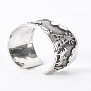 Ken Peshlakai Navajo Sterling Silver Story Teller Bracelet