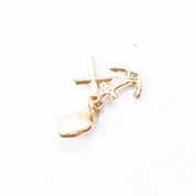 14K Gold Lightweight Faith, Hope, & Charity Pendant/Charm