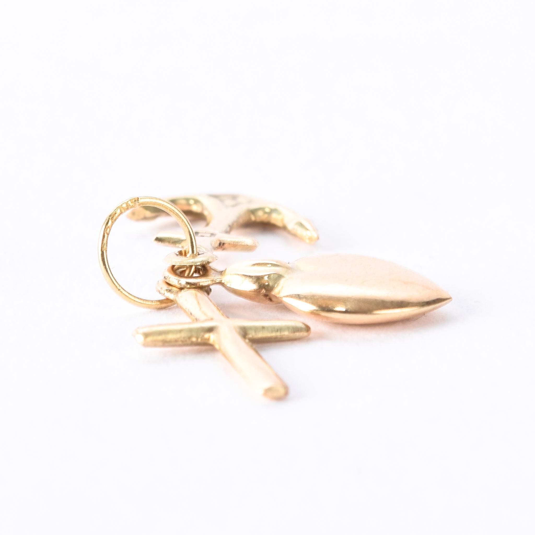 14K Gold Lightweight Faith, Hope, & Charity Pendant/Charm