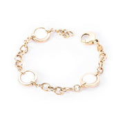 14K Gold Mother of Pearl Chain Link Bracelet