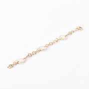 14K Gold Mother of Pearl Chain Link Bracelet