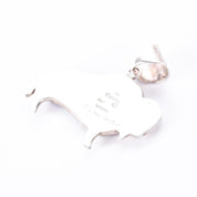 Signed Olson Charleston Sterling Silver Multi-Gemstone Inlay Buffalo Pendant