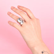 Vintage Gucci Sterling Silver Bamboo Ring