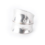 Vintage Gucci Sterling Silver Bamboo Ring