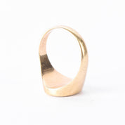 14K Gold Intaglio Blue Sardonyx Family Crest Ring