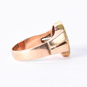 14K Gold Intaglio Red Sardonyx English Family Crest Ring