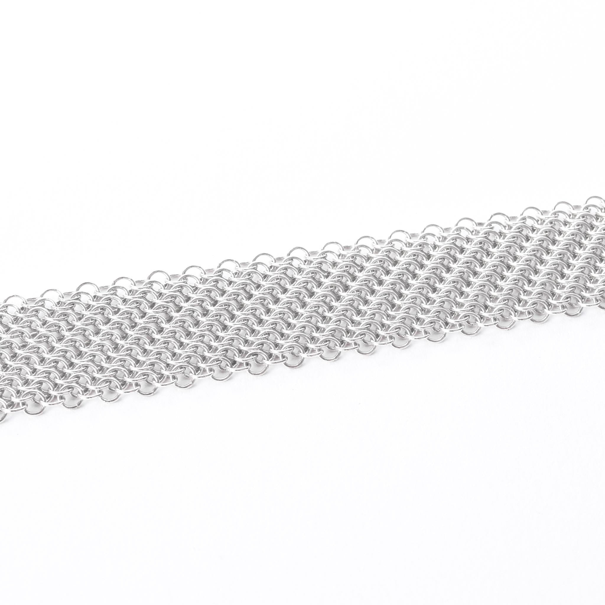 1997 Tiffany & Co. Elsa Peretti Sterling Silver Mesh Tie Scarf