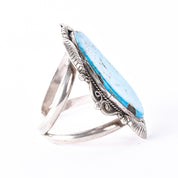 Massive Kingsman Turquoise Sterling Silver Cuff Bracelet