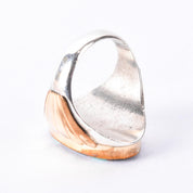 Sterling Silver & Gold Vermeil Multi-Gemstone Zuni Inlay Ring