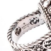 Gucci Sterling Silver and Blue Topaz Statement Ring