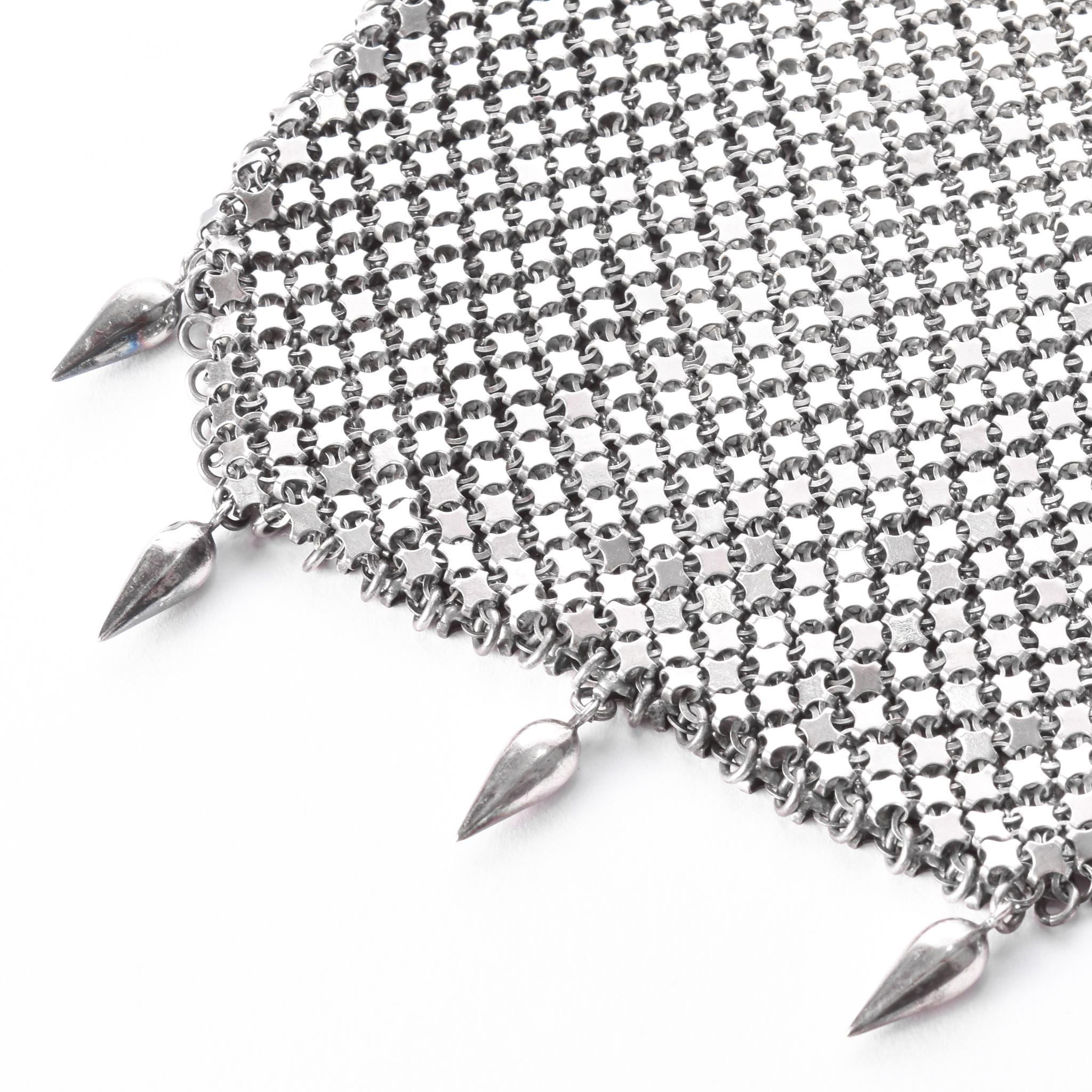 Art Nouveau Sterling Silver Mesh Handle Bag