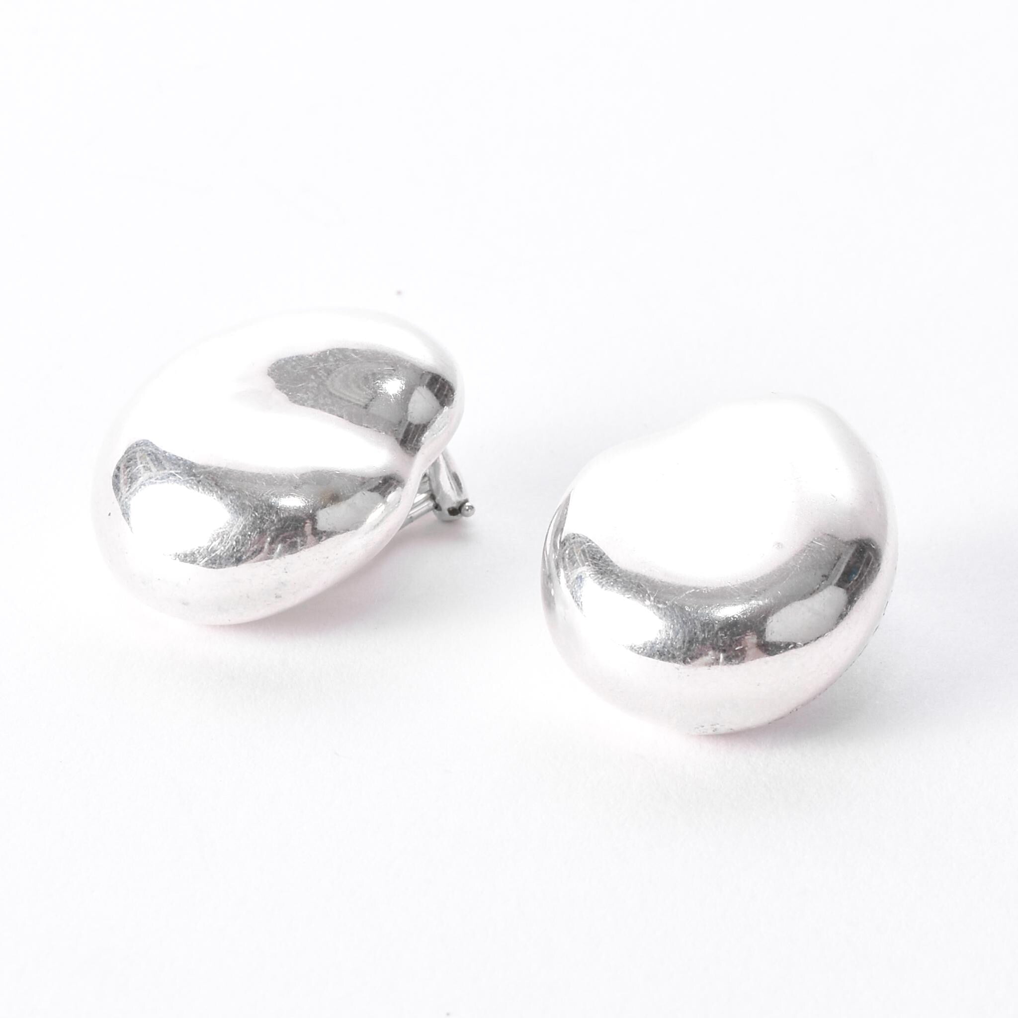 Tiffany & Co. Elsa Peretti Sterling Silver "Thumbprint" Clip-On Earrings