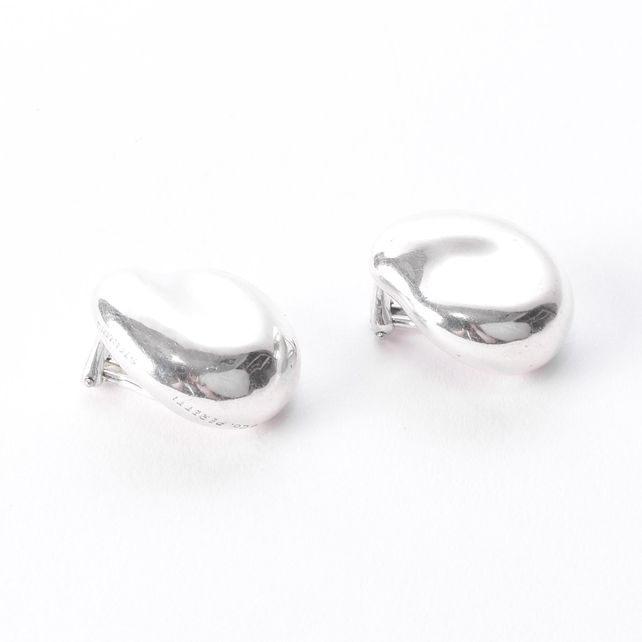 Tiffany & Co. Elsa Peretti Sterling Silver "Thumbprint" Clip-On Earrings