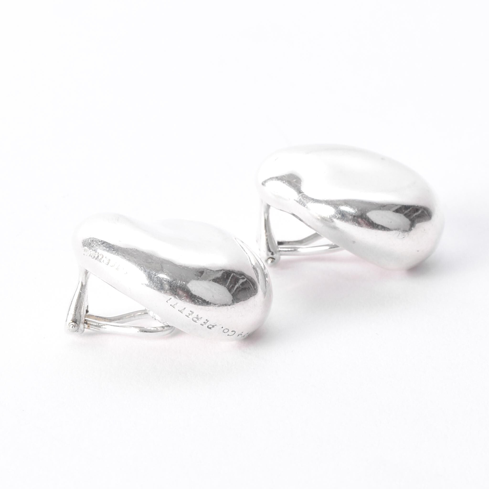 Tiffany & Co. Elsa Peretti Sterling Silver "Thumbprint" Clip-On Earrings