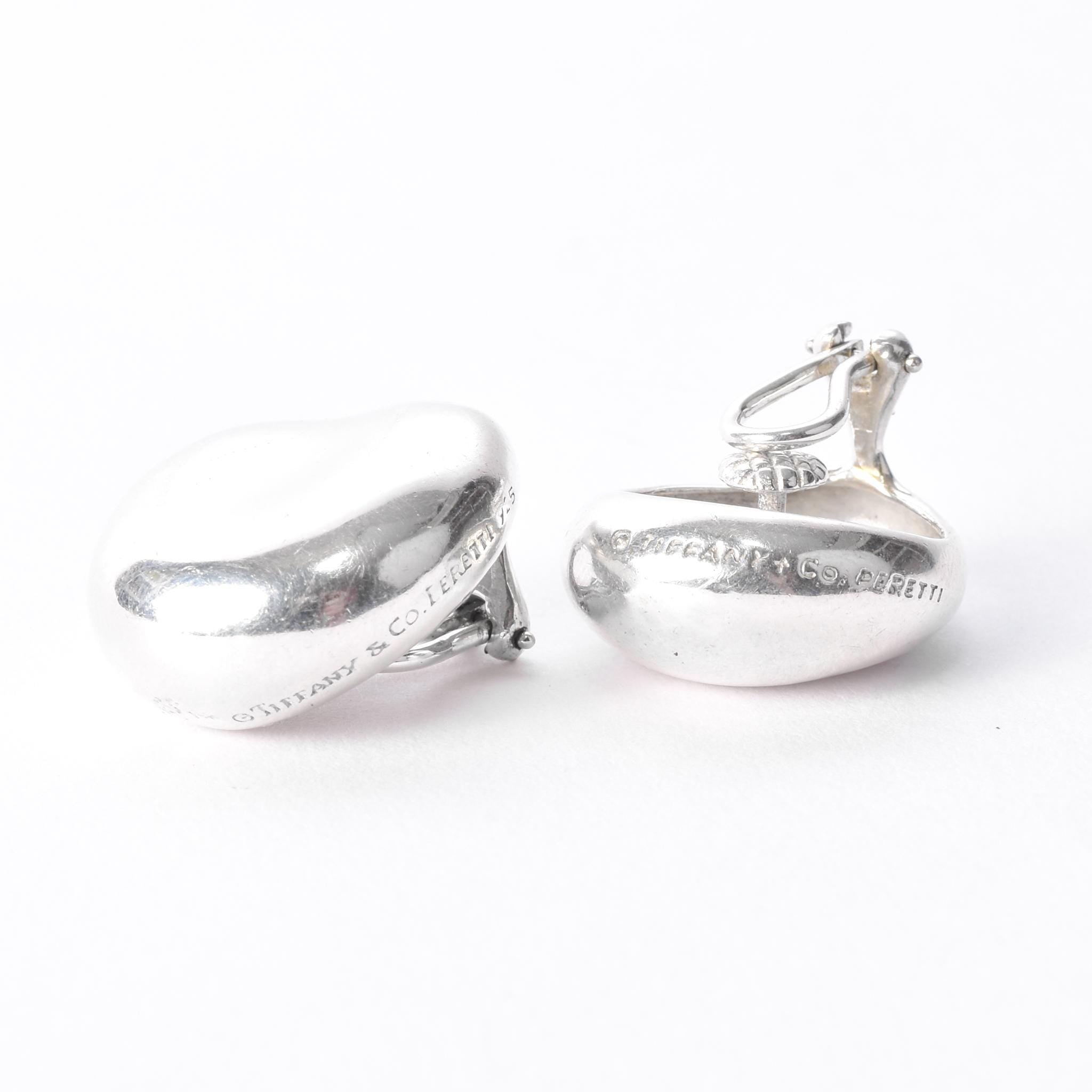 Tiffany & Co. Elsa Peretti Sterling Silver "Thumbprint" Clip-On Earrings