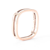 10K Gold Double Bar Square Band Ring