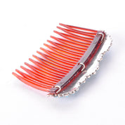 Zuni Sterling Silver and Turquoise Petit Point Hair Comb Barette