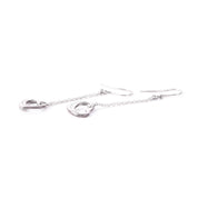 Tiffany & Co. Elsa Peretti Sterling Silver Open Heart Drop Earrings