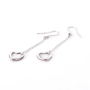 Tiffany & Co. Elsa Peretti Sterling Silver Open Heart Drop Earrings