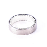 David Yurman Titanium and Sterling Silver Men's Streamline Band with Sapphire
