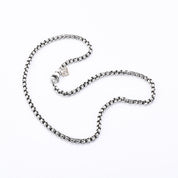 David Yurman Sterling Silver & 14K Gold Box Chain Necklace