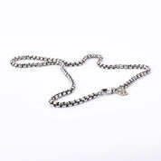 David Yurman Sterling Silver & 14K Gold Box Chain Necklace